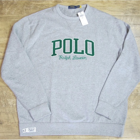 POLO RALPH LAUREN CREW EMBROIDERED LOGO PRINT SWEATSHIRT, SIDE XXL - Picture 10 of 14